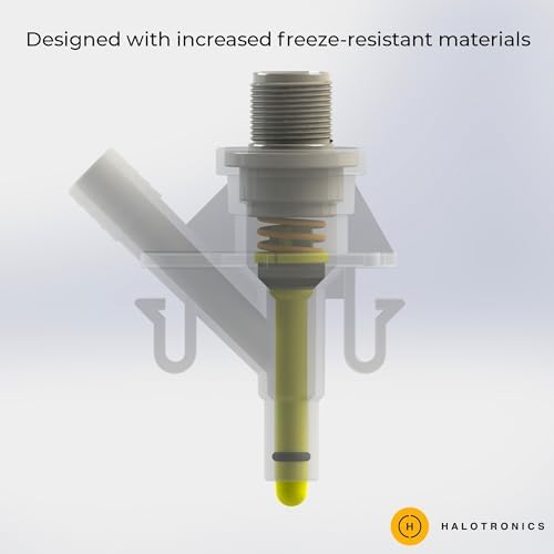Halotronics Upgraded RV Water Valve Replacement Kit for Pedal-Flush Toilets - Compatible with Sealand Dometic 300, 301, 310, 311, 320, 321 (385311641) - Hardware Included - 2024 Model