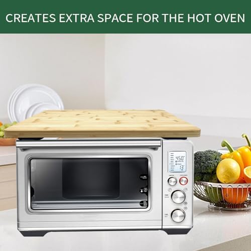 Bamboo Cutting Board Compatible with Breville 860BSS 845BSS BOV800XL Smart Oven Convection Toaster Oven, 100% Natural Organic Bamboo, 17.8" × 10.8" Accessories for Countertop Convection Oven