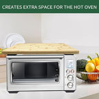 Bamboo Cutting Board Compatible with Breville 860BSS 845BSS BOV800XL Smart Oven Convection Toaster Oven, 100% Natural Organic Bamboo, 17.8" × 10.8" Accessories for Countertop Convection Oven