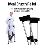 Universal Underarm Crutches Padded Crutch Pads with Hand Grips Padding Handle Covers