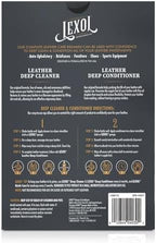 Lexol Leather Care Kit Conditioner and Cleaner, Use on Car Leather, Furniture, Shoes, Bags and Accessories, Trusted Leather Care Since 1933, Quick & Easy 2-Step Regimen, 16.9 oz Bottles Plus 2 Sponges,Black