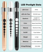 MEUUT 3 Pack Pen Lights for Nurses with 6 Batteries – Medical Penlights Nurse Accessories for Work, Perfect Nursing Student Essentials Medical Supplies for Nurses Doctors EMT Trauma