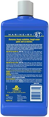 Meguiar's Marine/RV One Step Compound - Marine and RV Restorer That Removes Heavy Oxidation and Scratches While Restoring Gloss - 32 Oz (Packaging May Vary)