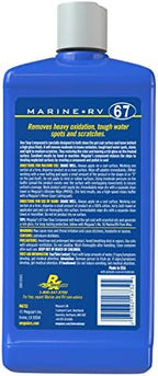 Meguiar's Marine/RV One Step Compound - Marine and RV Restorer That Removes Heavy Oxidation and Scratches While Restoring Gloss - 32 Oz (Packaging May Vary)