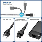 New Slim HP 65W USB C Laptop Charger AC Adapter Replacement for HP Spectre X360,Spectre,Elitebook x360,Elitebook,Envy,Chromebook,Elite x2,ProBook Travel Type C Power Cord Supply