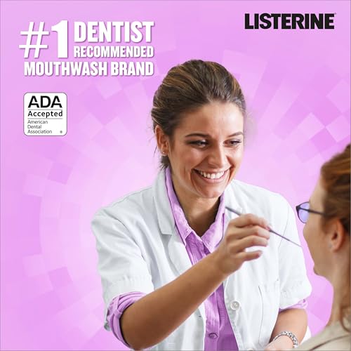 Listerine Total Care Alcohol-Free Anticavity Fluoride Mouthwash, 6 Benefit Oral Rinse to Help Kill 99% of Germs That Cause Bad Breath, Strengthen Enamel, Fresh Mint Flavor, 500 mL