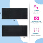 Geiserailie 4 Pcs Extender Strap Reusable Ice Belt Extender Strap Multipurpose Elastic Hook and Loop Extension for Ice Pack Black Back/Knee/Ankle Braces, Vests, Wraps, and Belts(4 x15 Inch)