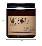 Maison Palo Santo | Pure Palo Santo Candle | Essential Oil Aromatherapy Candle | 4oz Soy Wax Palo Santo Scented Candle | Palo Santo from Ecuador | Purification & Cleansing Candle |Free Palo Santo