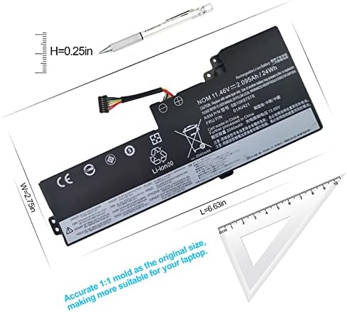 01AV421 01AV419 SB10K97578 ThinkPad T470 T480 Battery Replacement for ThinkPad T470 T480 A475 A485 TP25 Notebook FRU 01AV489 SB10K97577 SB10K97576 01AV420 for Internal 24WH 3-Cell Laptop School