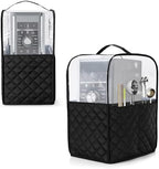 LUXJA Transparent Top Dust Cover Compatible with Ninja CREAMi NC501, NC301, NC299AMZ, Ice Cream Maker Dust Cover Fits Ninja Ice Cream Maker Machine with Accessories Pockets, Black