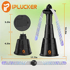 IPLUCKER Fly Fans for Tables 4 Packs,Fly Fan for Outdoor Table Adjustable Table Fly Fans,Hangable Fly Fans with Holographic Blade,Table Food Fan Fly Fan for Indoor Picnic Restaurant