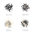 100 Pieces Wig Combs Wig Clips Wig Combs to Secure Wig 7-teeth Wig Accessories Tools For Making Wig Caps Wig Comb (Brown,100 Pcs)