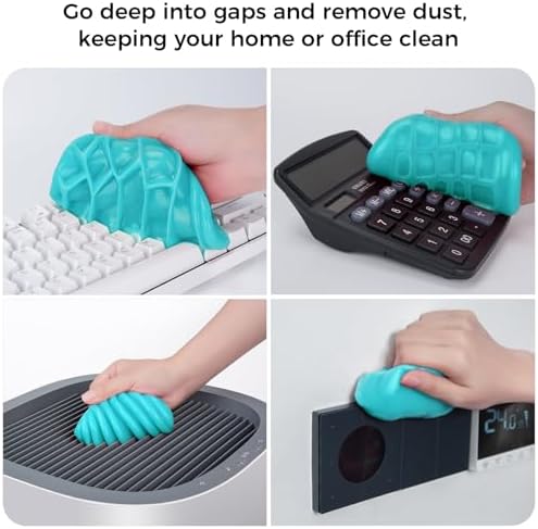 COLORCORAL 2Pack Cleaning Gel Universal Dust Cleaner for Car Vent Keyboard Cleaning Detailing Slime Putty Cleaning Kit Car Accessories, Gifts for Adults Men Women Kids Teens