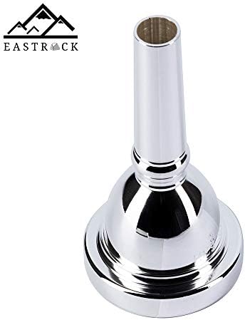 EASTROCK Trombone Mouthpiece,Silver Plated Trombone Mouthpiece Small Shank 6 1/2AL, Trombone Instrument Accessories Vacuum Packed