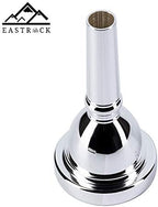 EASTROCK Trombone Mouthpiece,Silver Plated Trombone Mouthpiece Small Shank 6 1/2AL, Trombone Instrument Accessories Vacuum Packed