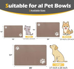 Pet Feeding Mat-Absorbent Dog Mat for Food and Water Bowl-Dog Accessories Pet Supplies-Dog Water Bowl for Messy Drinkers-No Stains Quick Dry Dog Water Dispenser Mat (17"x28", Brown)