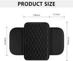 Upgraded Car Center Console Cover,Microfiber Leather Car Armrest Cover Cushion with 2 Storage Bags,Universal Car Armrest Storage Box Car Interior Accessories for Most Vehicles (Black)
