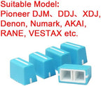 5pcs Universal Fader Knobs Replacement Fader Cap Slider for DJ Controller Mixer Console Pioneer Pioneer DJM、DDJ、XDJ, Denon Numark AKAI RANE VESTAX (Universal Blue Hats)