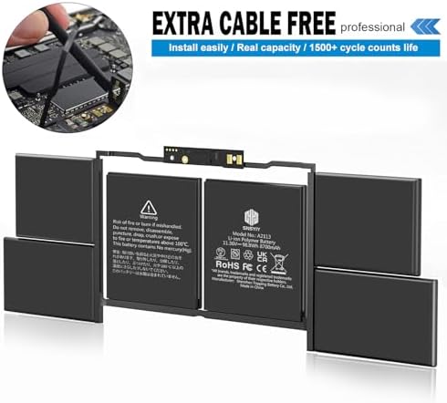 A2141 MacBook Pro Battery Replacement, A2113 Battery for MacBook Pro 16 Inch A2141 Retina Series (Year 2019 2020) (EMC 3347, MVVL2 MVVL2LL/A MVVM2 MVVM2LL/A MVVJ2 MVVJ2LL/A MVVK2 MVVK2LL/A 8700mAh)