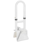 HEPO Grab Bars for Bathtubs and Showers, Adjustable Bathtub Safety Rail for Seniors, Tub Grab Bar for Bathroom, Assistance Bathtub Handle Clamp for Elderly Bath Support, White