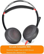 Voyager Focus UC Ear Pads - Replacement Ear Cushion Cover Compatible with Poly Voyager Focus UC, Plantronics Voyager Focus UC B825 Binaural, BLACKWIRE 5220 5210 7225, Voyager Focus 2 UC USB-A Headset