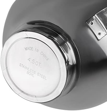 Anbige Replacement Parts Stainless Steel 4.5 Quart Mixing Bowl with Handle,Compatible with KitchenAid Artisan&Classic Series 4.5-5 QT Tilt-Head Mixer