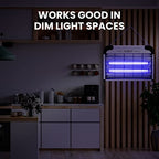 COKIT Indoor Electric Bug Zapper Powerful 20W Fly Insect Killer for Home Restaurants Kitchen Garden Including 2 Pack Replacement Bulbs, Half Pack Grid (with Bug Collection Tray)