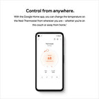 Google Nest Thermostat - Smart Thermostat for Home - Programmable Wifi Thermostat - Snow,1.07"D x 3.31"W x 3.31"H