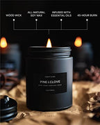 Scented Candles for Men | Pine and Clove Scented Candle | Winter Candle, Soy Candles, Mens Candles for Home, Long Lasting Candles, Aromatherapy Candles, Pine Scented Candle | Masculine Candle