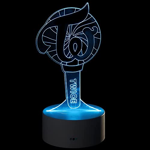 YX&ST Kpop Twice 16 Colors LED Night Light with Remote Control USB Acrylic Home Room Decoration