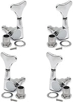 MAXCHEER Guitar Bass Tuners (2 Left + 2 Right) Bass Guitar Tuning Keys,1:19 Ratio Headstock Sealed Machine Head Replacement for Electric Jazz Bass or Precision Instruments,chrome