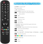 Replacement LG Remote Control for Smart TV, MR22GA/GN LG Magic Remote for 2022-2019 LG TVs UHD 4K ThinQ WebOS OLED, with Voice and Pointer Function