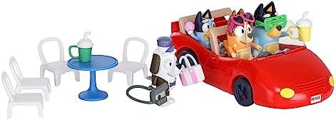 Bluey Vehicle and 4 Figure Pack, Escape Convertible with Four 2.5 Inch Figures, 9 Accessories and Sticker Sheet | Amazon Exclusive