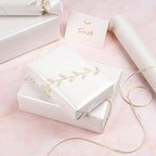 RUSPEPA Off White Metallic Wrapping Paper - Solid Color Matte Paper Perfect for Wedding, Birthday, Christmas, Baby Shower - 17.5 Inches X 32.8 Feet