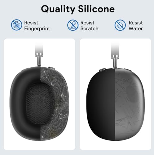 Yinke Smart Case for AirPods Max Headphones Supports Sleep Mode, with AirPods Max Silicone Earpad Cover/Ear Cups Cover and Headband Cover Anti-Scratch Accessories, Hard Organizer Portable Carry Travel