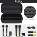 Wireless Microphone Case Compatible with JBL Wireless Two Microphone/for JBL Partybox, Handheld Dual Mic Travel Storage Bag for Receiver, Batteries and Other Accessories - Black (Box Only)