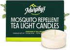 Murphy’s Naturals Mosquito Bug Repellent Tea Light Candles for Outdoor Patio, Citronella & Essential Oils, 4-Hour Burn Time Each, 36-Pack