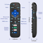 Replacement for Roku TV Remote, for Roku Hisense, Onn, Sharp, Philips, Hitachi, Element, Haier, LG, Sanyo, JVC TVs