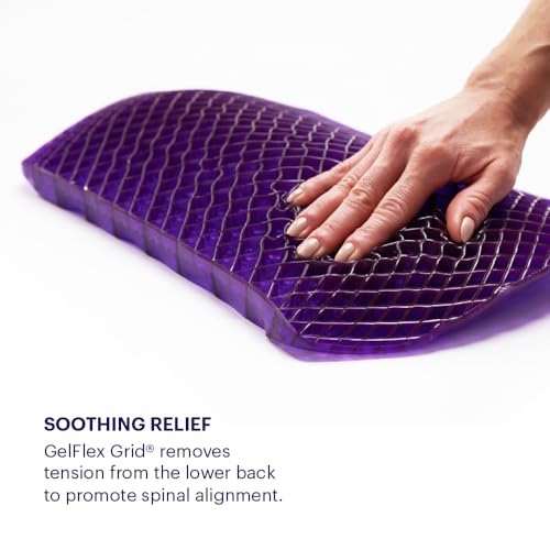 Purple Back Cushion | Pressure Reducing Grid Designed for Ultimate Comfort | Designed for Chairs, Gaming, and Travel | Made in The USA
