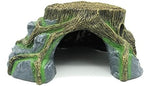 JIHAQUA Resin Large Turtle Tank Accessories Reptile Hideouts Cave Habitat Decor for Gecko Leopard Lizards Toad