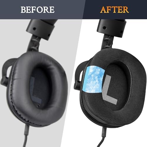 SOULWIT Cooling Gel Earpads Cushions Replacement for Logitech G Pro, G Pro X, G Prox 2, G Pro X SE Headphones, Ear Pads with Noise Isolation Foam, Added Thickness - Black
