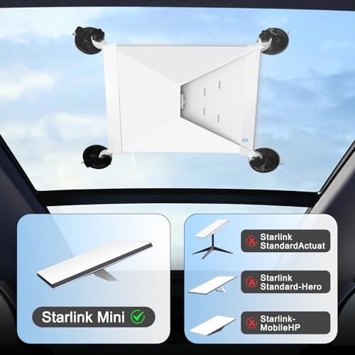 Starlink Mini Mount for Car,Starlink Mini Accessories,Starlink Mini Suction Cup Mount,Powerful Suction Cups are Road Trip Tested for RVs, Boats, Airplanes and More