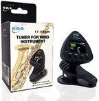 ENO MUSIC Solid Big Clip-on Professional Wind Instruments Alto Saxophone Tuner, Colorful LCD Display, Saxophone Accessories