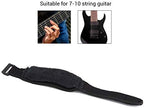 Facmogu 2PCS Guitar String Mute Dampener, Guitar String Cover Belt, Adjustable Bass Guitar Mute Silencer, Fretboard Muting Straps, Guitar Noise Damper Tape, Musical Instrument Accessories - Black