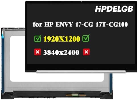 Replacement for HP Envy 17-CG 17T-CG 17M-CG 17T-CG100 17M-CG0013DX 17T-CG000 17-CG1075CL 17M-CG1013DX 17-CG1065CL 17-CG1029NR L87971-001 17-cg1xxx LCD Touch Screen Display Digitizer Assembly