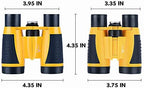 Compact Binoculars for Kids Bird Watching Hiking Camping Fishing Accessories Gear Essentials Best Toy Gifts for Boys Girls Children Toddler Waterproof 5X30 Optical Lens Including Compass
