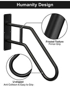 Handrails for Outdoor Steps Stair Railing Indoor, Stairs Wall Mounted Metal Handrail for The Elderly, Kids, Disabled, Pregnant Women