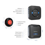 CallToU Wireless Caregiver Pager Call Button Nurse Calling Alert System Call Bell Elderly Patient Disabled with 2 Transmitters 1 Plug-in Receiver 1 Battery Portable Receiver