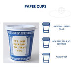 AMAZING GOODS [50 Pack 10 oz NEW YORK Paper Coffee Cups, Disposable Paper Coffee Cup with Lids, Hot/Cold Beverage