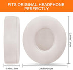 Ear Pads Replacement for Beats Solo 3 - GVOEARS Earpad Cushions Covers for Solo 2 Solo 3 Wired Wireless ON-Ear Headphones with Noise Isolation Memory Foam Protein Leather (Light Pink)